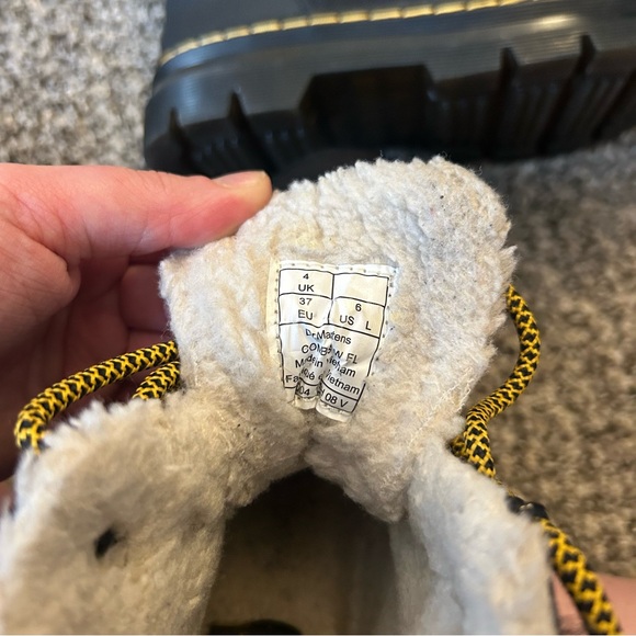 Dr. Martens Comb Faux Fur Combat Boot, Size 6 - Picture 9 of 10